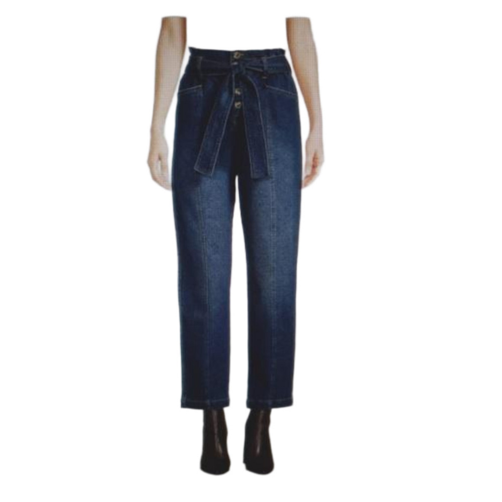 Time and tru paperbag button fly high rise ruffle waist belt jeans size 20.